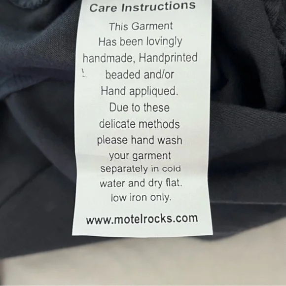 Motel Rocks | New Black Suratmi Long Sleeve Open Back Cropped Top, Small - Picture 9 of 9